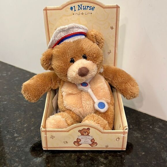 New Gund Thinking of You #1 Nurse Mini Bear Plush - Picture 1 of 7